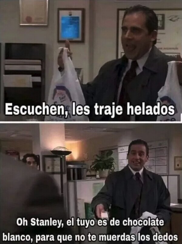 The Office,chocolate,helado,morder,dedos,Stanley