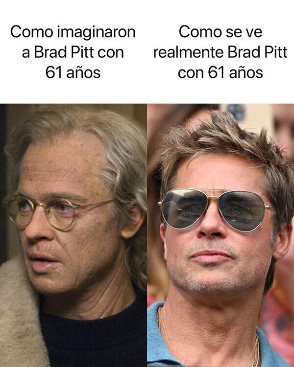 Meme_otros - El tiempo no pasó para el bueno de Brad