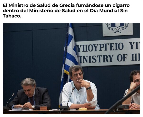 ministro,salud,tabaco,fumar,Grecia