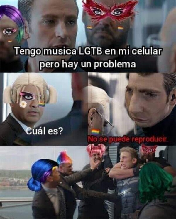 Meme_otros - El Capitán América en una marcha LGTBI