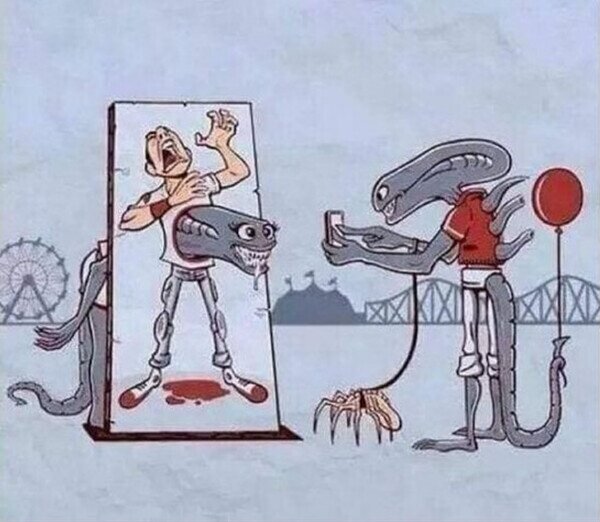 Meme_otros - Mientras tanto, en un parque de atracciones para aliens...