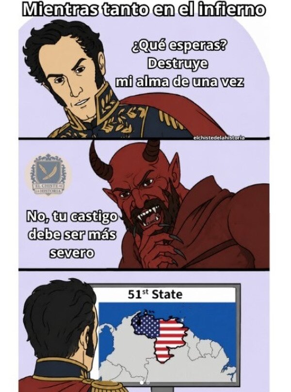Meme_otros - El castigo de Simón Bolívar
