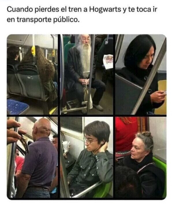 Meme_otros - Transporte público a Hogwarts