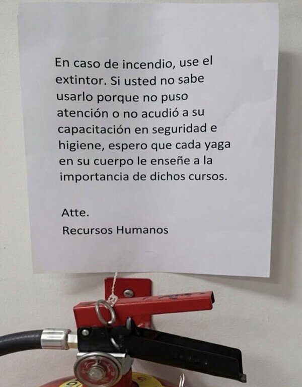 recursos humanos,extintor,incendio