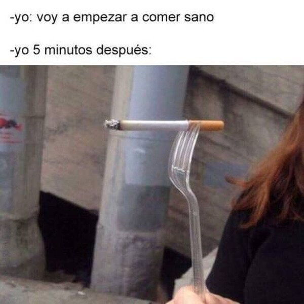 comer,sano,cigarro