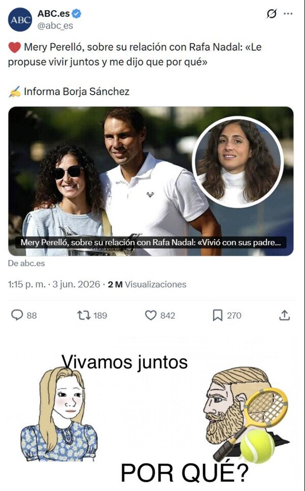 Meme_otros - Rafa solo pensaba en el tenis