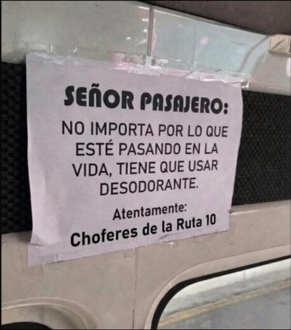 autobus,chofer,desodorante