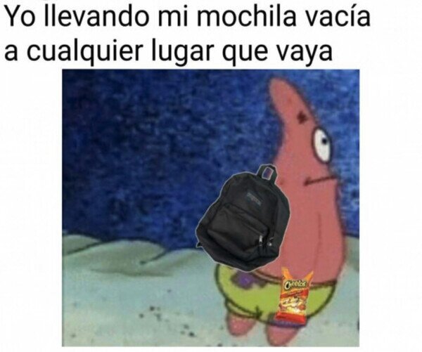mochila,llevar,encima,vac&iacute;a