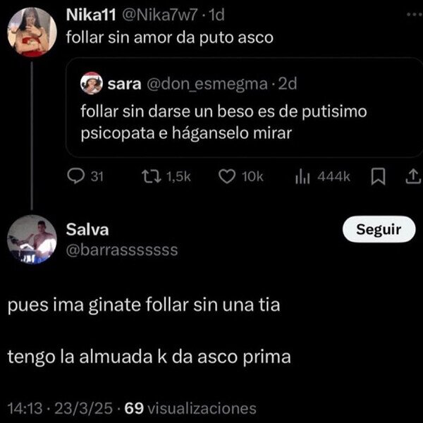 sexo,amor,t&iacute;a,almohada,beso