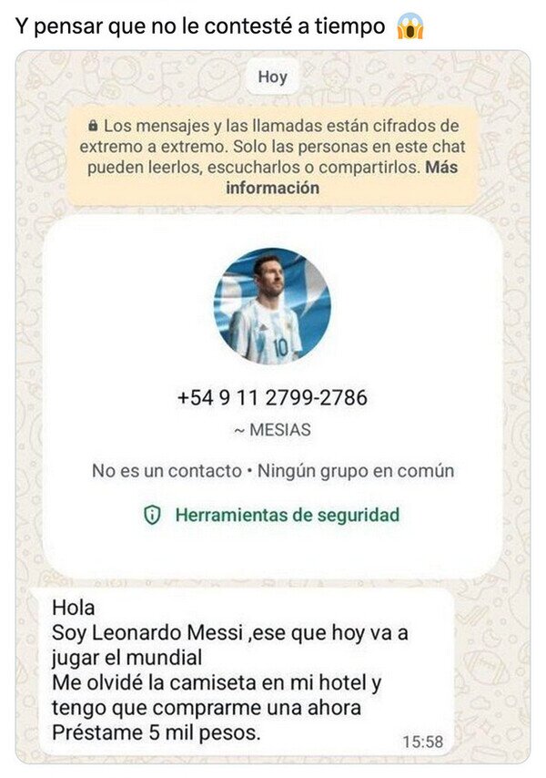 Meme_otros - Messi necesita mi ayuda