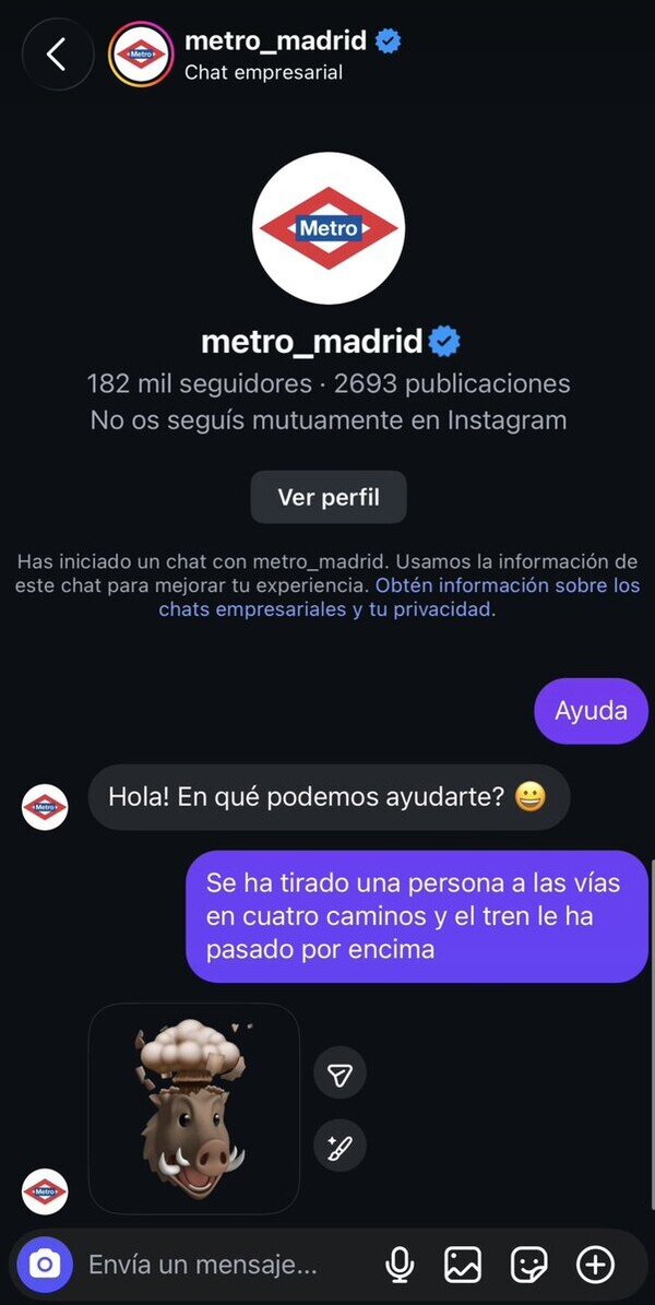 metro,Madrid,respuesta,ayuda