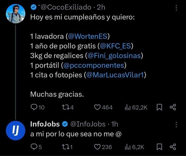 cumplea&ntilde;os,etiquetar,arroba,infojobs