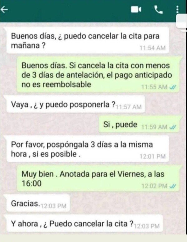 anular,cita,posponer,d&iacute;as