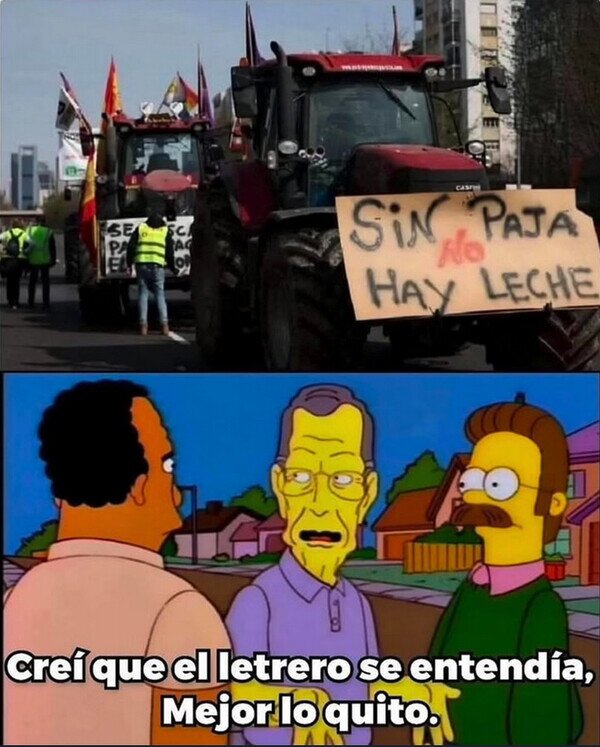 Meme_otros - Visto en una manifestación de ganaderos
