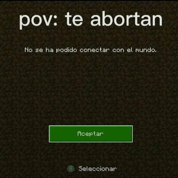 aborto,Minecraft,POV