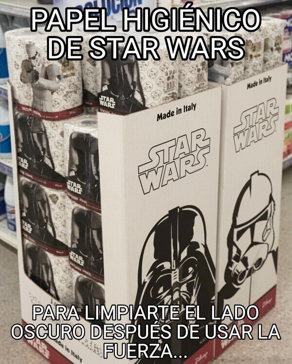 papel higienico,star wars,darth vader,lado oscuro,fuerza