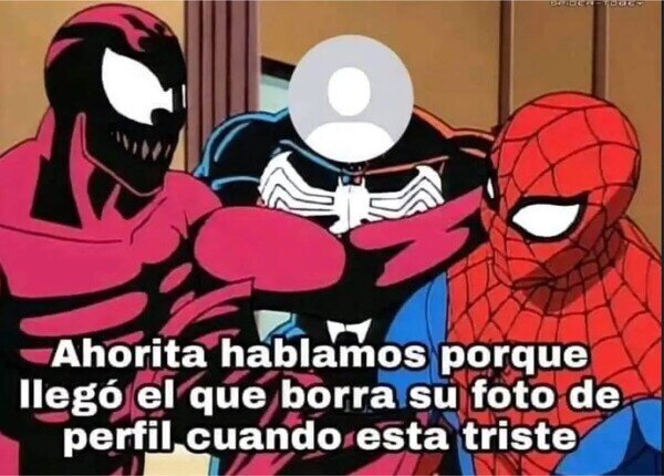 spiderman,venom,perfil,tristeza,borrar