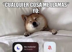 Enlace a Modo no molestar activado, que se jodan
