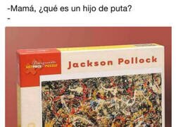 Enlace a Jackson Pollock es un buen ejemplo