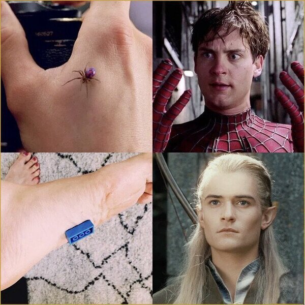 Legolas,Spiderman,ara&ntilde;a,lego