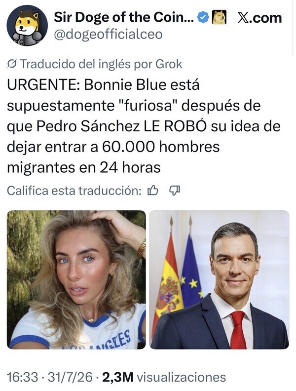Bonnie Blue,Pedro S&aacute;nchez,Ceuta