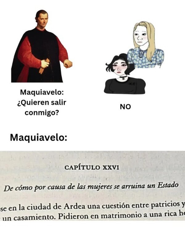 Meme_otros - Menudo incel estaba hecho Maquiavelo
