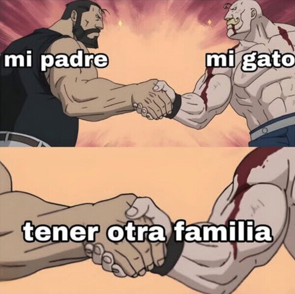 padre,gato,familia