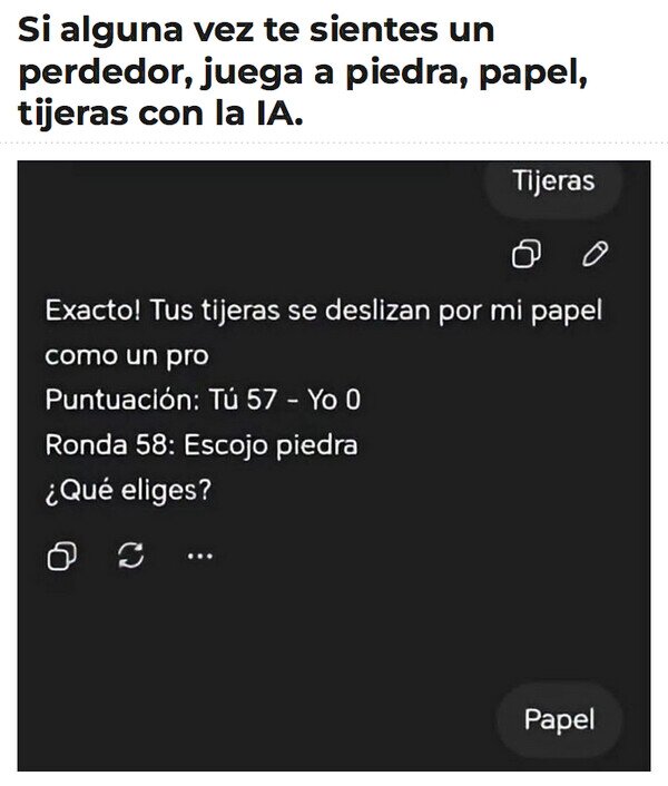 Meme_otros - Jugando a 'Piedra, papel, tijeras' con la IA