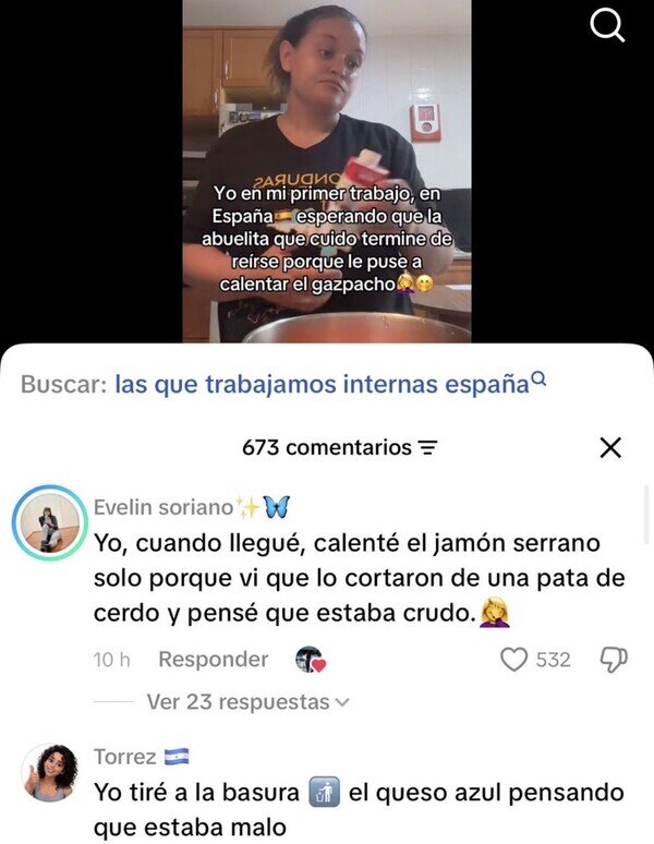Meme_otros - Internas que trabajan en España descubriendo la comida española