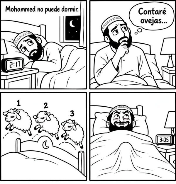 Mohammed,dormir,contar,ovejas