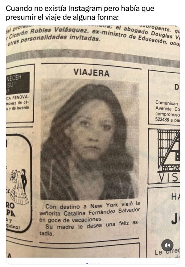 chica,anunciar,viaje,peri&oacute;dico,instagram