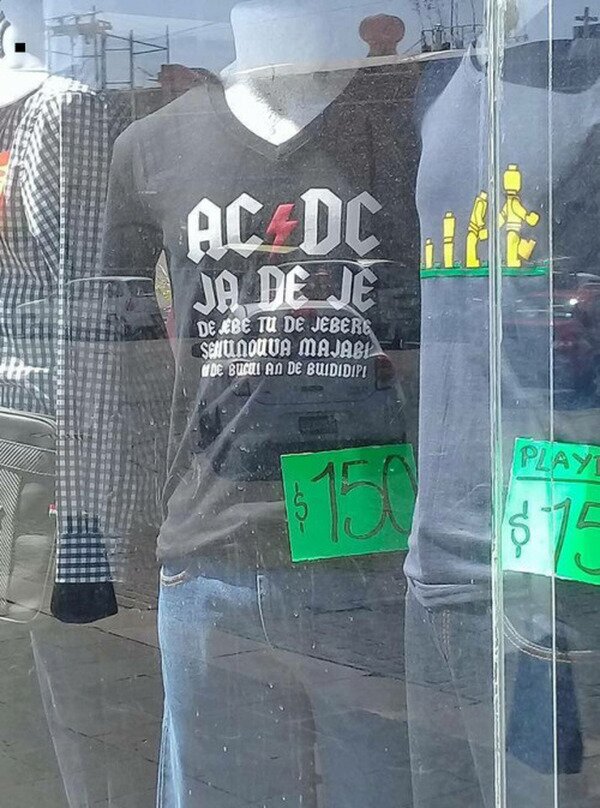 Aserej&eacute;,ACDC,camiseta