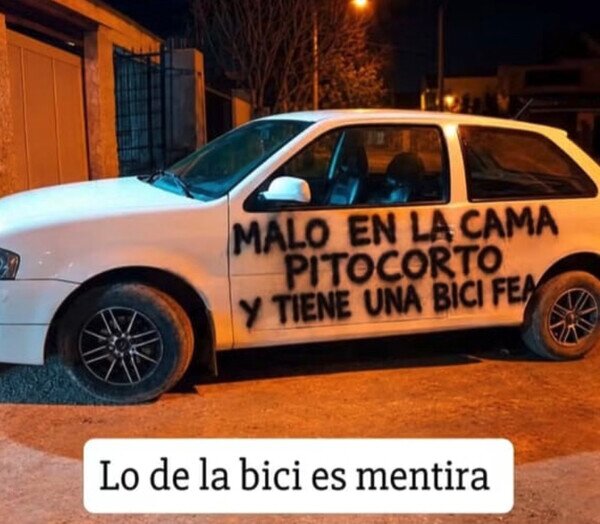 coche,bici,mentira