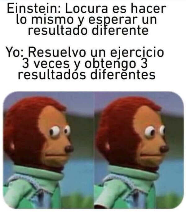 Einstein,ejercicio,diferente,resultado