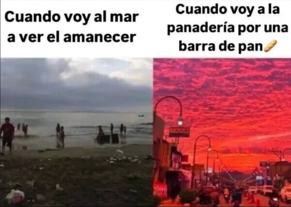 playa,amanecer,salir,comprar,pan,cielo