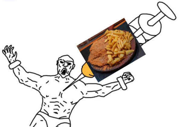 milanesa,patatas,comida