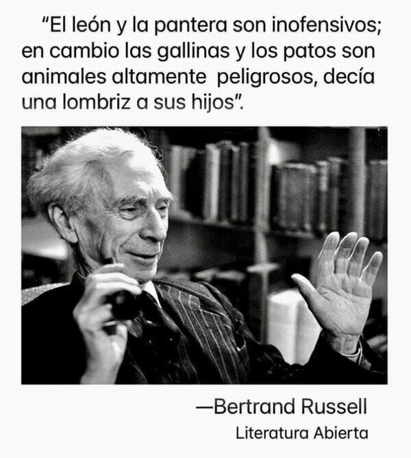 Bertrand Russell,animales,peligro