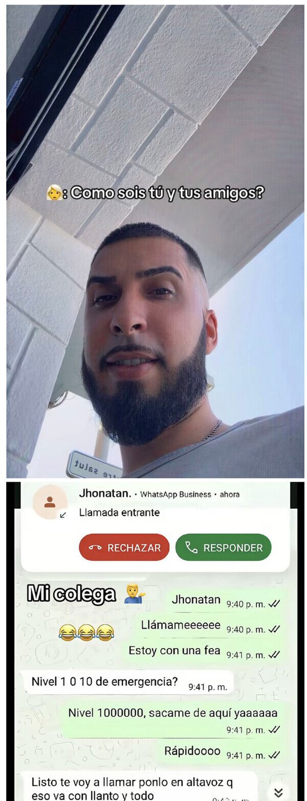 amigos,llamada,salvar,fea