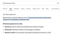 Enlace a Cuando le dices a Google que acabas de nacer