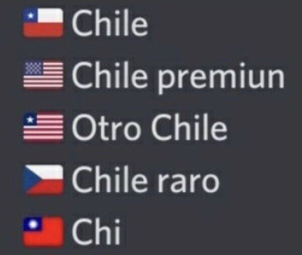 Meme_otros - Diferentes tipos de Chile