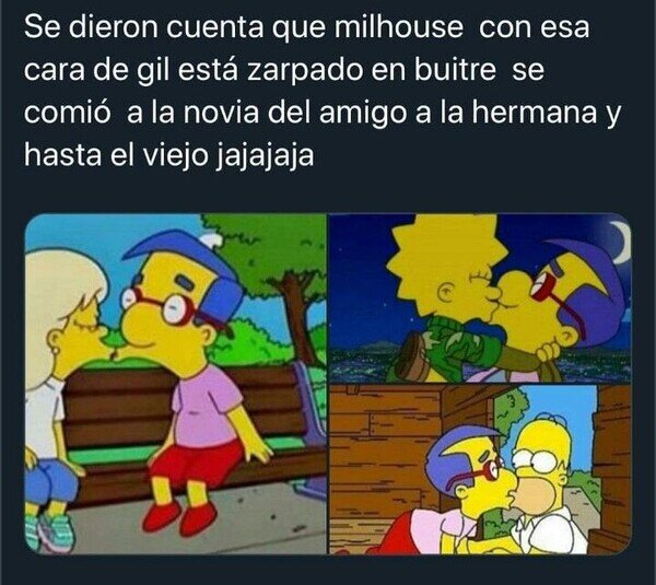 Milhouse,beso,Simpson
