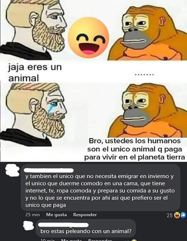 Meme_otros - Peleando con un animal (de un meme)