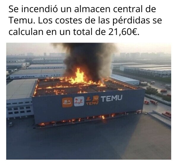 temu,almacen,incendio,coste