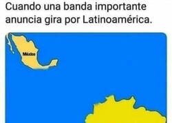 Enlace a Latinoamérica según los grandes grupos