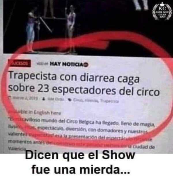trapecista,diarrea,wtf