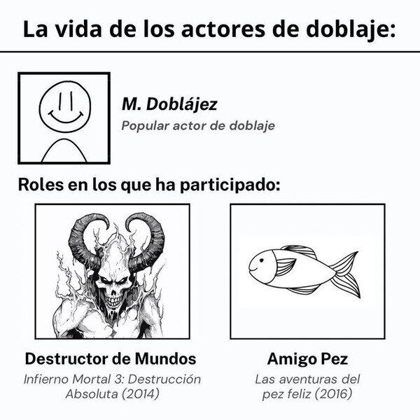 Meme_otros - El currículum medio de un actor de doblaje