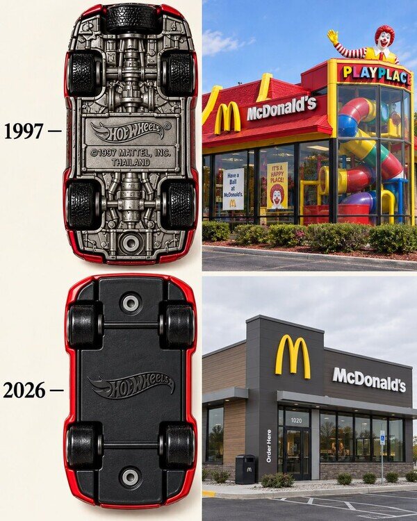 mcdonalds,colores,juguete,coche,antes,ahora