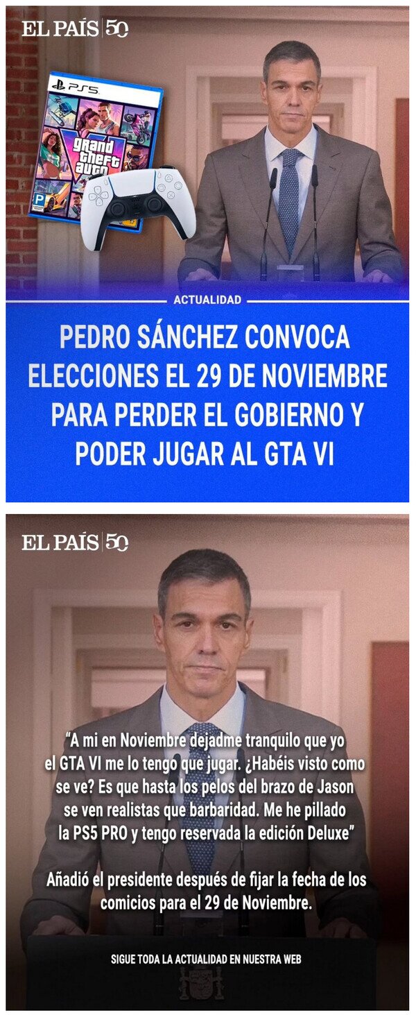 Otros - Pedro quiere jugar al GTA VI