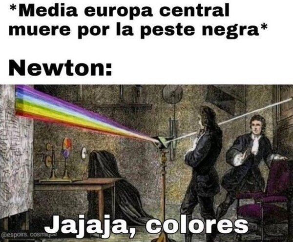 Newton,peste,colores,luz