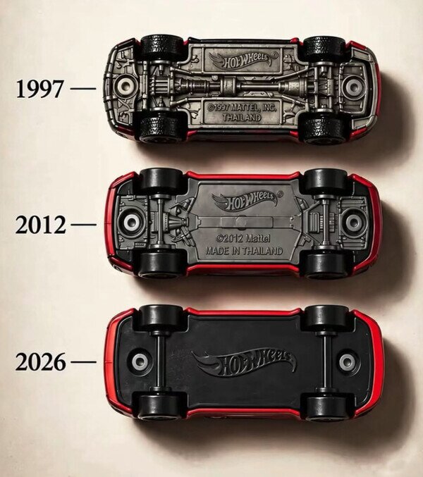 hot wheels,antes,ahora,coche,debajo